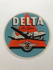 Vintage Delta Air Lines Luggage / Baggage Label picture