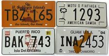 Set of 4 USA License Plates PUERTO RICO GUAM SAMOA - WALL METAL DECOR SIGN picture