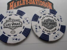 Harley White & Blue Poker Chip Las Vegas Harley Davidson, Las Vegas, Nevada picture