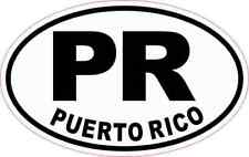 4in x 2.5in Oval PR Puerto Rico Sticker picture