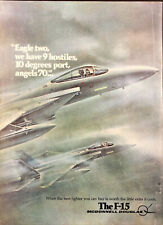1976 McDonnell Douglas The F-15 Eagle Vintage Print Ad Air Force Fighter picture