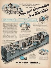 1945 New York Central Railroad Dynamometer Car Interior Cutaway View Vintage Ad  picture