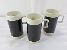 Vtg Braniff International Airlines Expresso 4 Oz Cup Mug Black White Lot Of 3 picture
