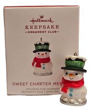 Rare 2021 Hallmark Sweet Charter Member Snowman Christmas Ornament - Exclusive picture