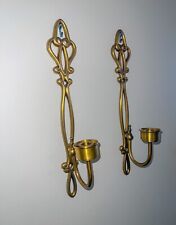 pair solid brass wall candlestick holder India picture