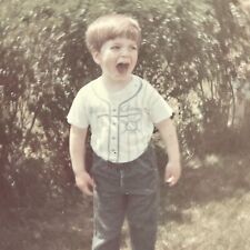 WF Photograph Funny Kid Singing Slightly Blurred Boy 1969 picture
