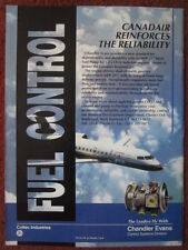 4/1992 PUB COLTEC CHANDLER EVANS FUEL CONTROL CANADAIR RJ GE CF34 TURBOFAN AD picture
