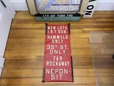 NY NYC BUS ROLL SIGN NEW LOTS IRT SUBWAY NEPONSIT MINEOLA RIIS PARK BEACH OCEAN picture