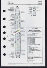 NORTHWEST AIRLINES BOEING 747-200 F/A MANUAL BEACH JAPAN CONFIGURATION SHEET picture