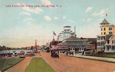 Lake Ave. and Wesley Lake, Asbury Park, New Jersey, early postcard picture