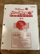 ORIGINAL-WILLIAMS-HIGH IMPACT FOOTBALL-INSTALLATION & OPERATIONS MANUAL picture