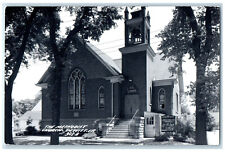 Dewitt Iowa IA RPPC Photo Postcard The Methodist Church c1950's Vintage picture