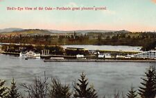 Portland Oregon Oaks Amusement Park Carousel Rides Early 1900s Vtg Postcard A47 picture