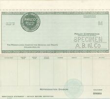 Philco - American Bank Note Company Specimen Checks - American Bank Note Specime picture
