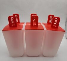 Jell-o Pudding  or Ice Pop Molds Vintage Plastic White and Red Makes 6 Pops picture