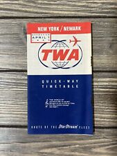 Vintage April 1 1965 TWA Quick Way Timetable Brochure Pamphlet New York Newark G picture