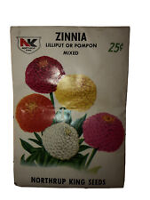 *Sealed* 1964 Northrup, King & Co. Zinnia Seed Growers Seeds Pack picture