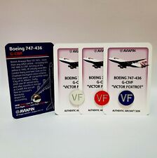 Aviapin Boeing 747-400 pin badge G-CIVF from authentic aircraft skin picture