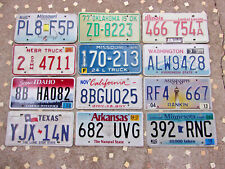 Mixed Lot 12 Old used License Plate Sign Exp. 1977-18 Man Cave Decor Craft Do picture