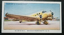 SAVOIA-MARCHETTI S73  SABENA Airliner    Vintage 1930's Card   OC23M picture