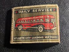 1930's Atlantic City New York Lincoln Transit Bus Line Matchbook Cover $12 picture
