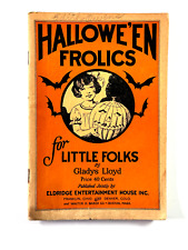 RARE 1927 Halloween Frolics Book by Gladys Lloyd Party bogie eldridge   picture