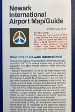 Newark International Airport Map Guide 1978 Vintage Folding Brochure Pamphlet NJ picture