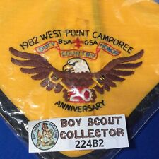 Boy Scout USMA 1982 West Point Camporee Embroidered Neckerchief New In Bag picture