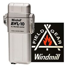 WINDMILL Lighter AWL-10 Silver Turbo Waterproof and Windproof New from Japan picture