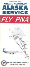 1962 Pacific Northern Airlines ALASKA Schedules Fares Anchorage Juneau Ketchikan picture