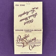 Vintage Matchbook Cover Pacific Dining Car Restaurant Los Angeles CA Matches picture