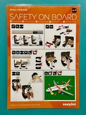 Easyjet airlines Airbus A319 A320 safety card- 2014 picture