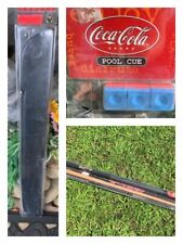 Coca-Cola Pool Cue ,2 Piece Hardwood Cue , Chalk & Tips,  New/Sealed Vintage picture