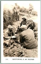 RPPC WW2 US Army Questioning Japanese Prisoner UNP EKC Postcard C15 picture