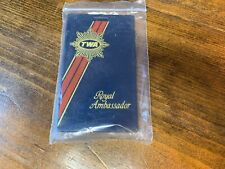 Vintage TWA Airlines Baggage ID Tag - Royal Ambassador - NEW picture