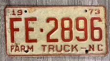 1973 North Carolina Farm Truck License Plate Retro Car Auto Collection Garage picture