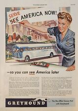1944 Greyhound Bus Vintage Ad so you can see America later picture