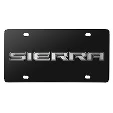 GMC Sierra 3D Nameplate Black Stainless Steel License Plate picture
