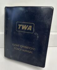 Vintage TWA Flight Operations Policy Manual 3-Ring Binder 1980's picture