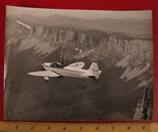 VINTAGE PHOTOGRAPH PHOTO AIRPLANE AIRCRAFT SINGLE PILOT FLYING OVER CANYON  picture