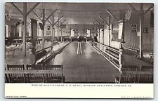 c1905 PERKASIE PA BOWLING ALLEY IN CASINO A.N. WEIKEL MENLO PARK POSTCARD P3948 picture