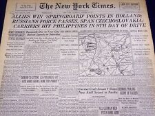 1944 OCT 19 NEW YORK TIMES CARRIES HIT PHILIPPINES IN 9TH DAY OF DRIVES- NT 1824 picture