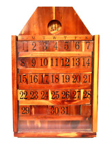 Vintage Cedar Wood Calendar Souvenir Ozark picture
