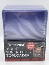 Ultra Pro 3X4 Super Thick Toploaders 130pt Point 1 Pack of 10 for Thick Cards  picture