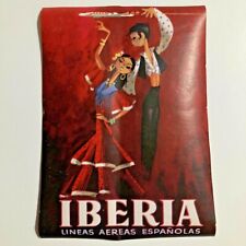 IBERIA AIRLINES NOS Vintage Airline Luggage Label Decal Tag  picture