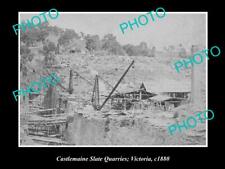 OLD 8x6 HISTORICAL PHOTO OF CASTLEMAINE VICTORIA THE SLATE QUARRIES c1880 picture