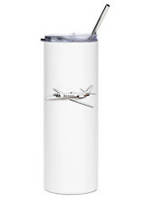 Cessna Citation Bravo Stainless Steel Water Tumbler with straw - 20oz. picture
