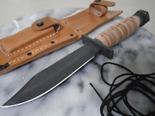 Ontario Air Force Survival Knife Full Tang Stacked Leather Factory 2nd ON6150SEC picture