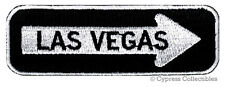 LAS VEGAS ONE-WAY SIGN EMBROIDERED IRON-ON PATCH applique NEVADA SOUVENIR ROAD picture