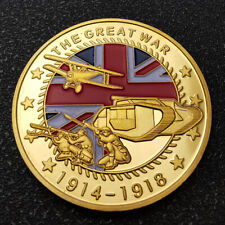 The World War 1 100th Anniversary WW1 1914-1918 Commemorative Gold Plated Coin picture